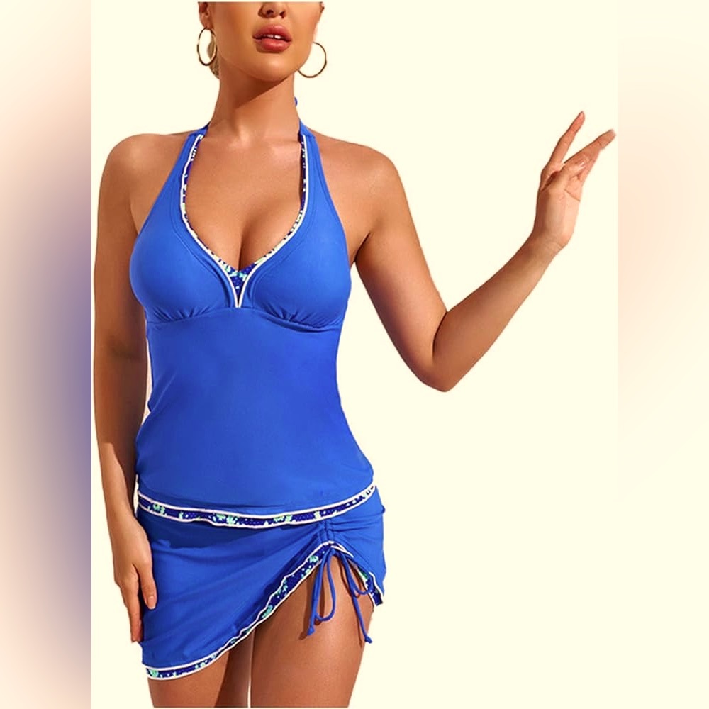 Nwot 2Pc Halter Skirt Tankini
